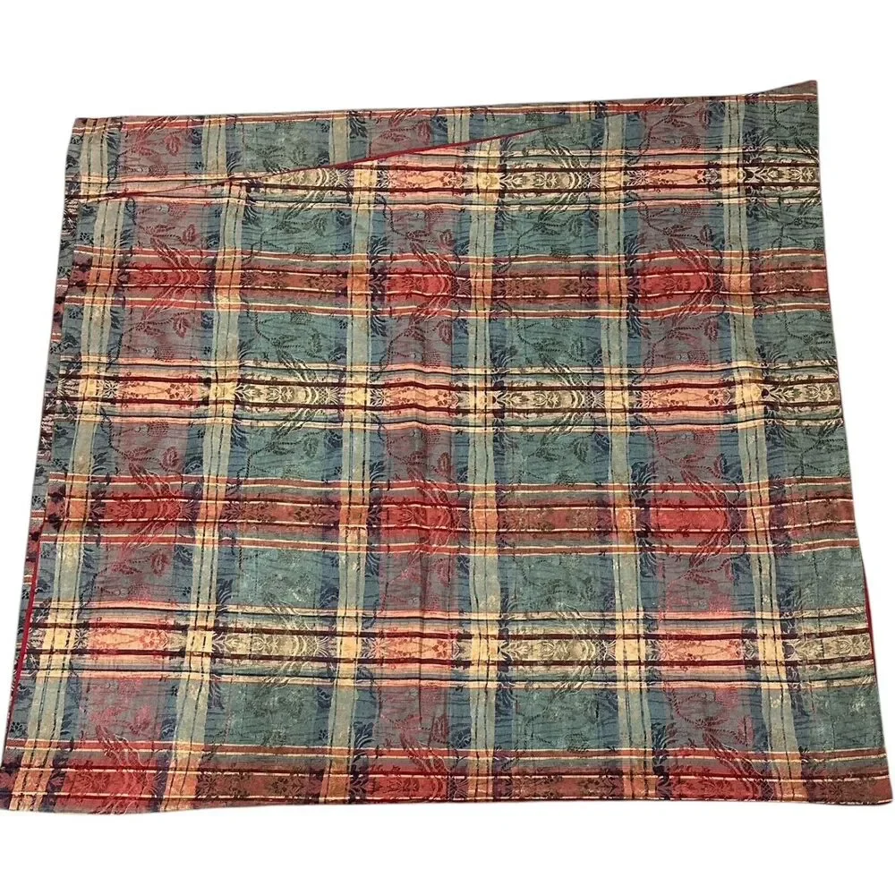 2 Brocade X Long 156 X 36 Door Window Hanging Valance Rare Earthy Tones Topper